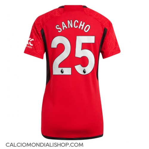 Maglie da calcio Manchester United Jadon Sancho #25 Prima Maglia Femminile 2023-24 Manica Corta